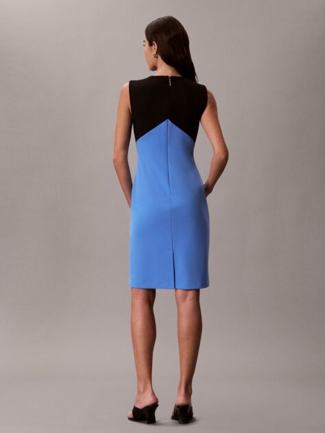 Multi Smooth Crepe Colour Block Dress  Femei