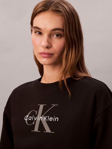 Negru Bluza Relaxata Cu Monograma  Femei