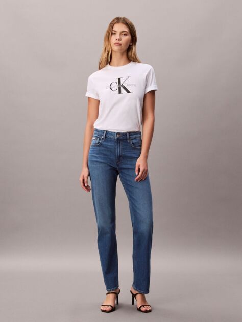 Denim Blugi Cu Talie Inalta  Femei