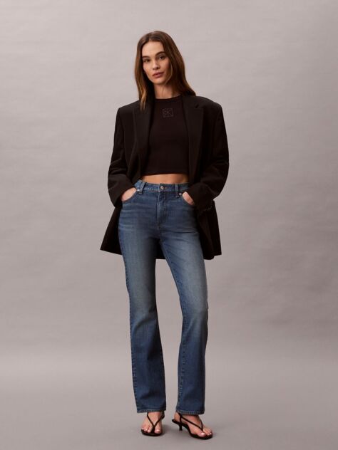Denim Blugi Skinny Cu Croiala Usor Evazata  Femei