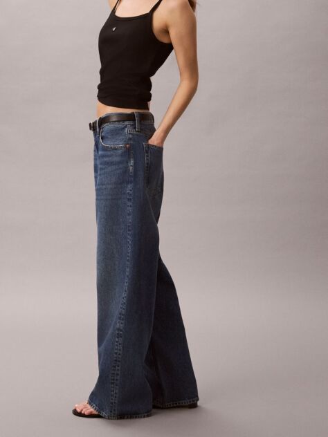 Denim Blugi Baggy Cu Talie Joasa  Femei