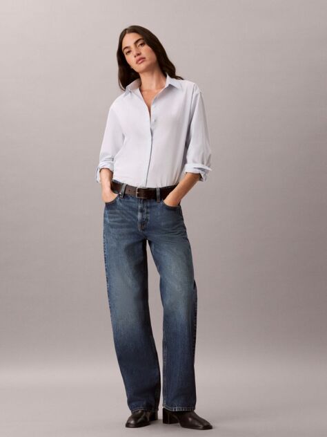 Denim Blugi Drepti, In Stilul Anilor '90  Femei