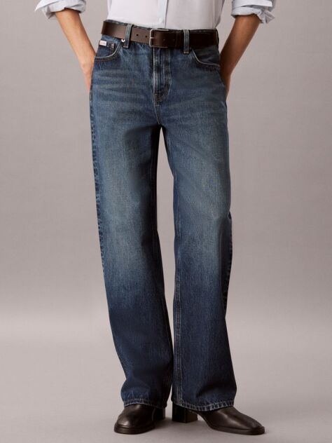 Denim Blugi Drepti, In Stilul Anilor '90  Femei