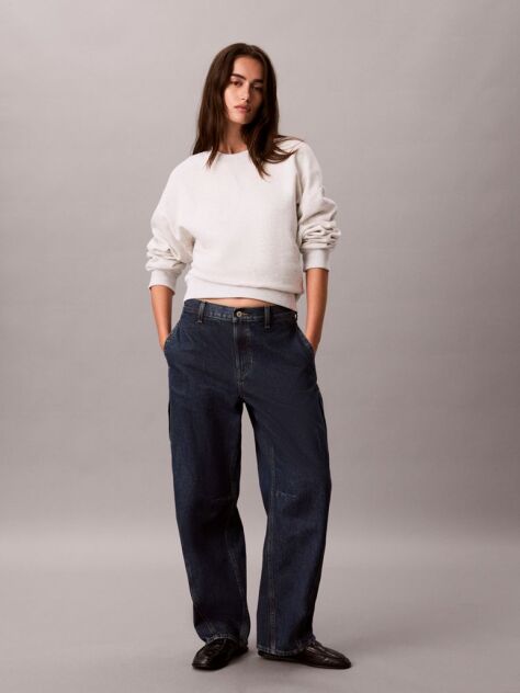 Denim Blugi Cargo Relaxati Cu Croiala Barrel  Femei