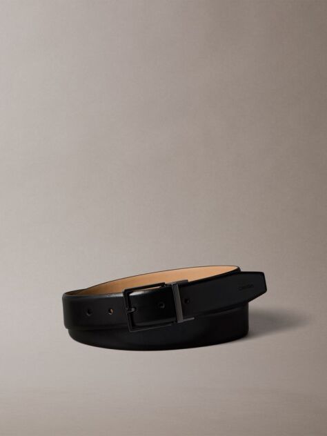 Negru Curea Din Piele Full-Grain  Barbati