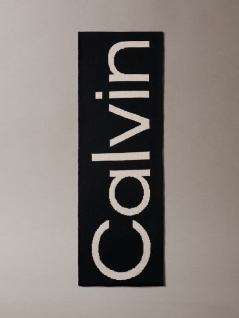 Black Wool Cashmere Blend Scarf  Men