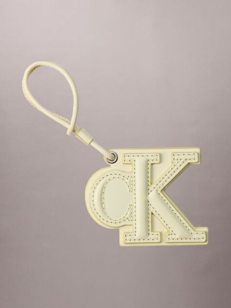 Verde Charm Pentru Geanta Din Piele Cu Logo CK Cusut  Femei