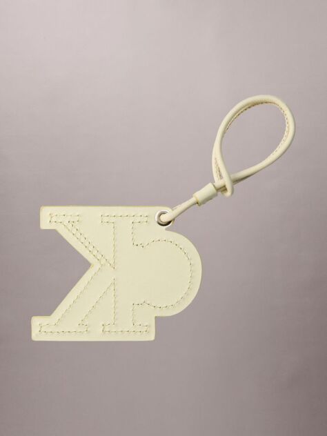Verde Charm Pentru Geanta Din Piele Cu Logo CK Cusut  Femei