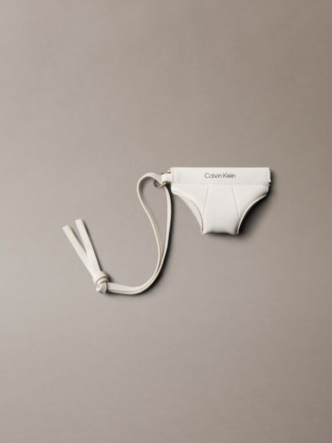 Alb Mini Charm In Forma De Slip Cu Logo  Femei