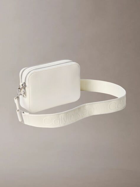 White Convertible 2-Strap Crossbody Camera Bag  Women