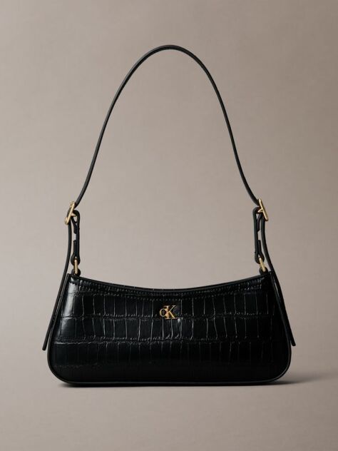Black Small Croc-Effect Shoulder Bag  Women