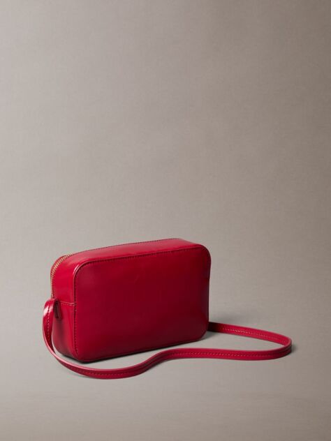 Rosu Geanta Crossbody Cu Logo Din Folie Lucioasa  Femei