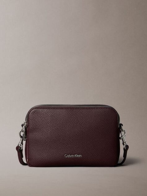 Rosu Geanta Crossbody Cu 2 Barete Si Logo  Femei