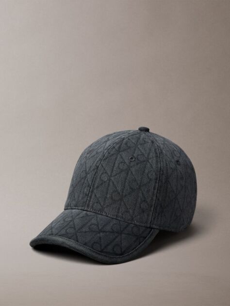 Grey Burnout Emblem Logo Denim Cap  Women