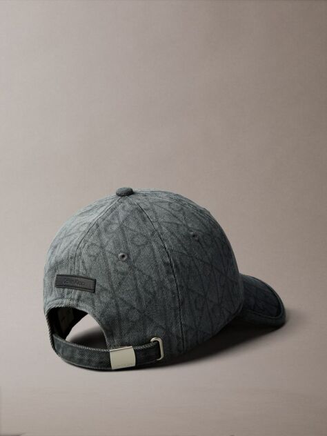 Grey Burnout Emblem Logo Denim Cap  Women
