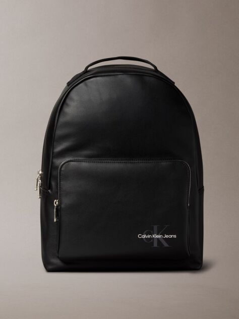 Black Logo Backpack  Men