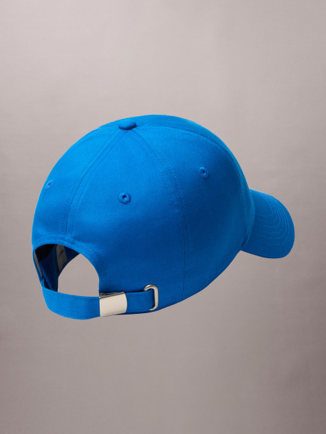 Blue Embroidered Monogram Logo Baseball Cap  Men
