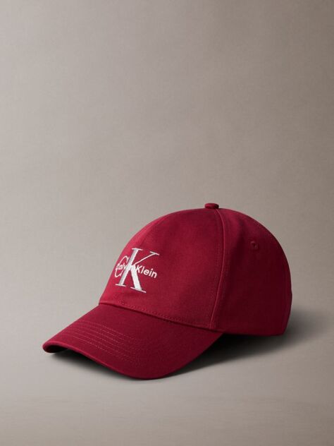 Rosu Sapca Baseball Cu Logo Monogram Brodat  Barbati