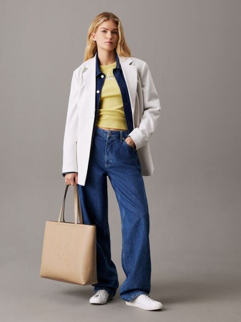 Beige Slim Tote Bag  Women