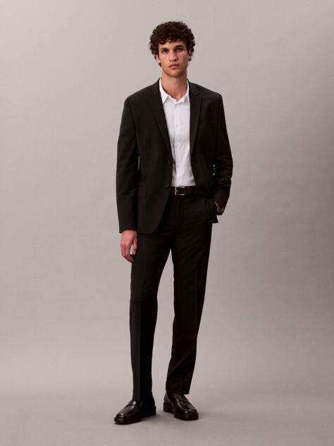 Alb Camasa Slim Din Material Elastic Cu Nasturi  Barbati
