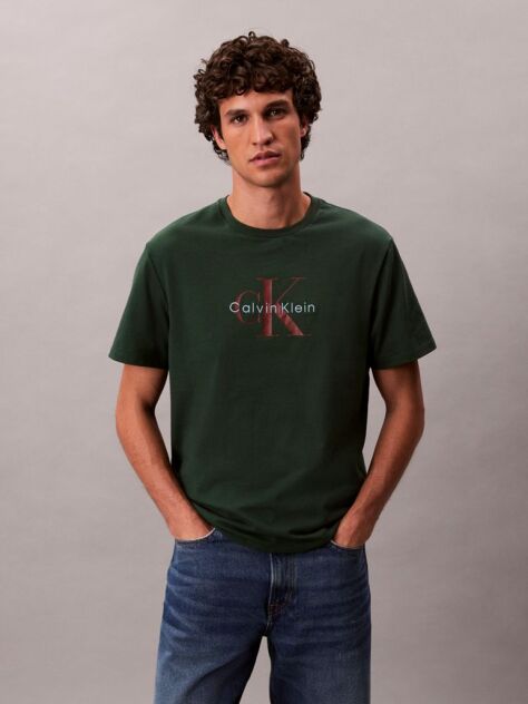 Verde Tricou Cu Logo Monograma  Barbati