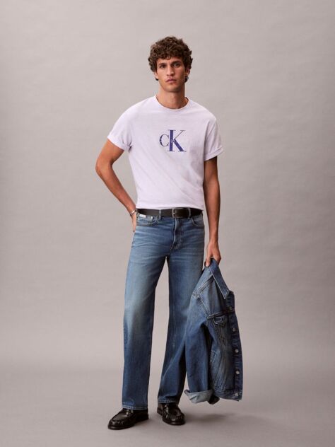 Purple Monogram Logo T-Shirt  Men