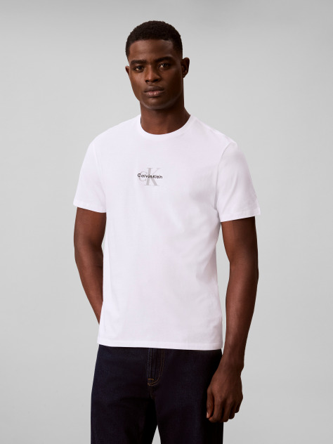 Alb Tricou Cu Logo Monograma  Barbati