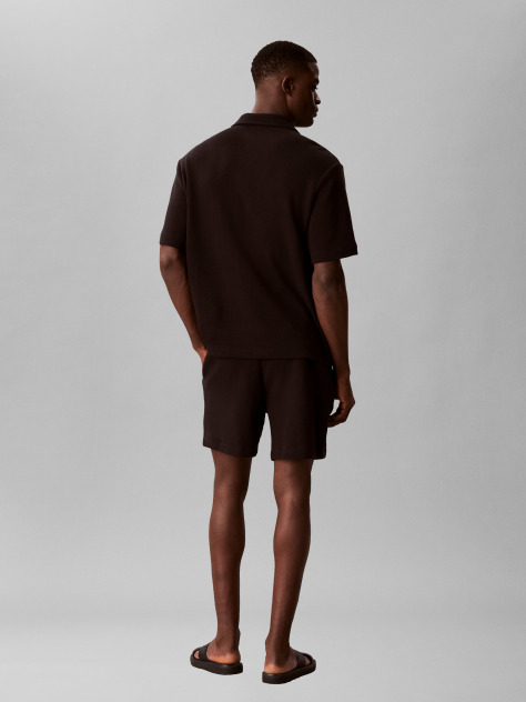 Negru Pantaloni Scurti Waffle  Barbati