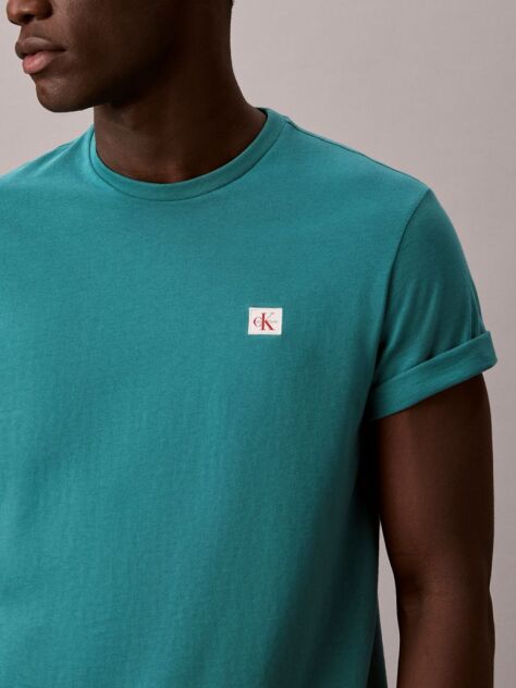 Verde Tricou Din Bumbac Cu Emblema  Barbati