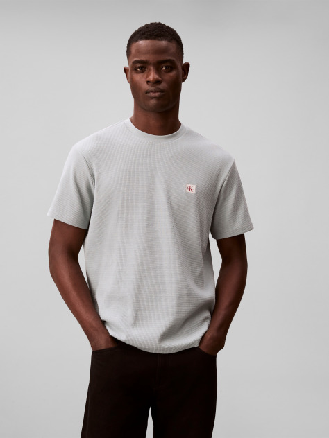 Grey Classic Waffle T-shirt  Men