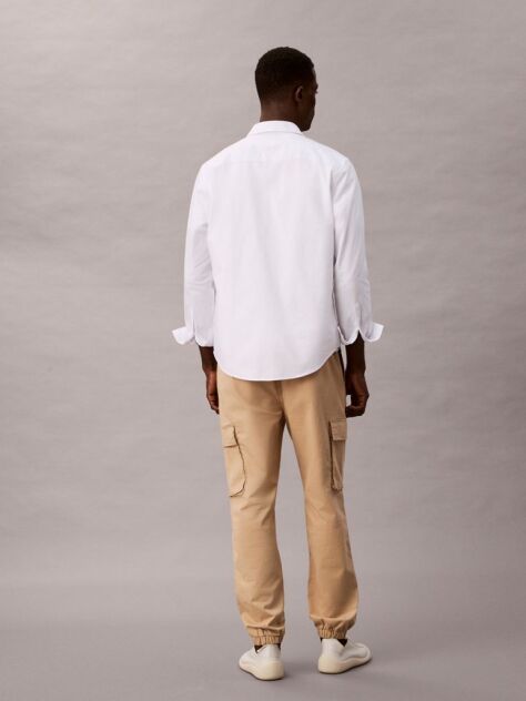 Bej Pantaloni Cargo Skinny Din Twill  Barbati