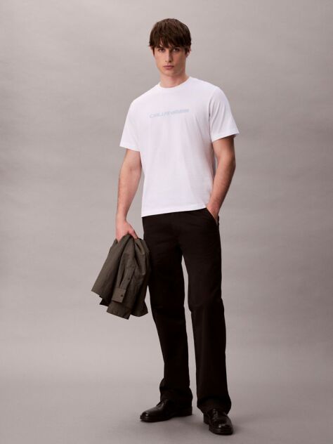 Alb Tricou Lejer Cu Grafica Logo Bold  Barbati