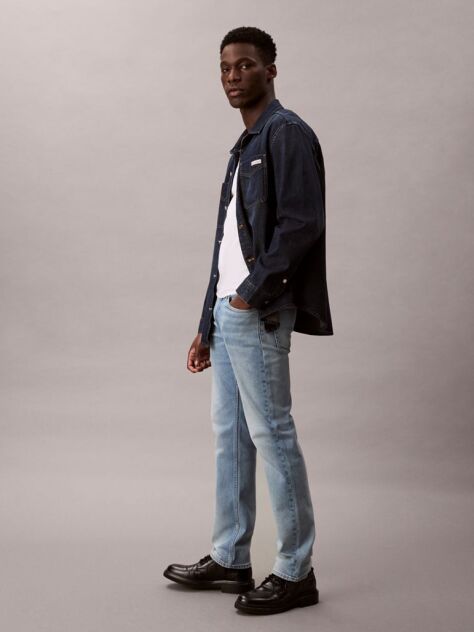Denim Blugi Slim Cu Croiala Dreapta  Barbati