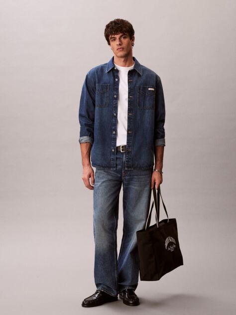 Denim Camasa Din Denim Stil 90s  Barbati