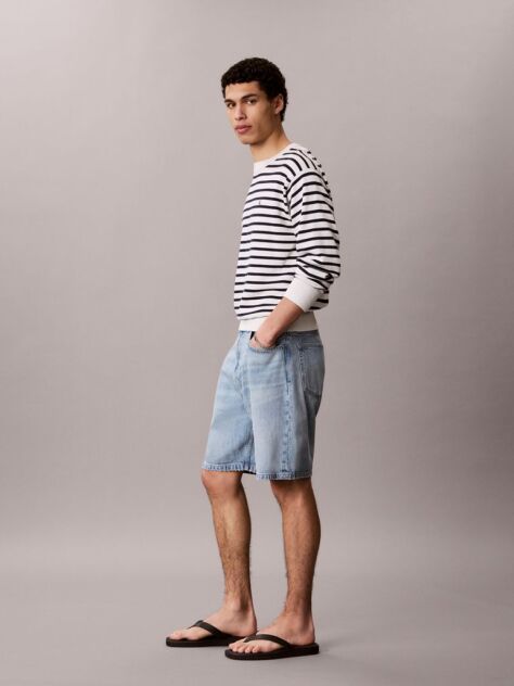 Denim Pantaloni Scurti Stil 90S Din In, Nuanta Driftwood Blue  Barbati