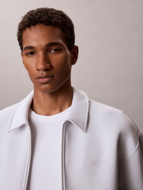 Grey Long Sleeve Cooling Spacer Full-Zip Shirt Jacket  Men