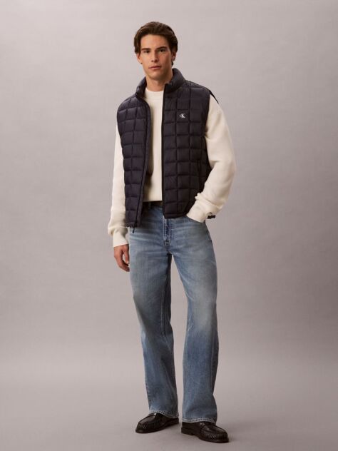 Blue Ultra Light Quilted Puffer Gilet  Men