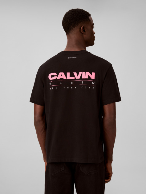 Negru Tricou Lejer Cu Logo Pe Spate  Barbati