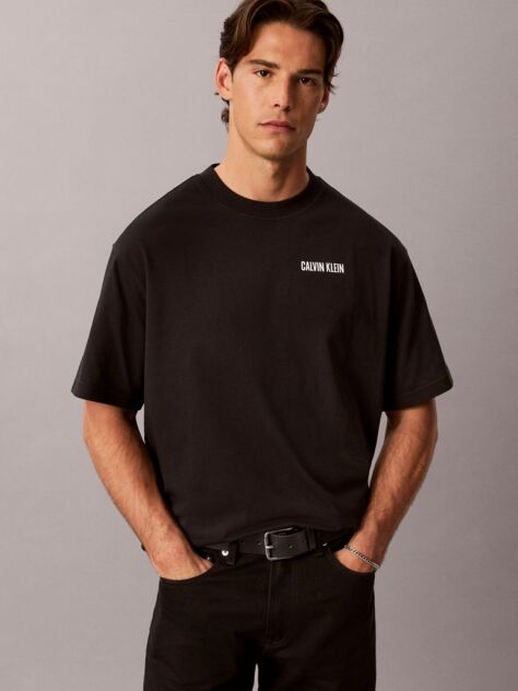 Negru Tricou Lejer Cu Grafica „Calvins Or Nothing”  Barbati