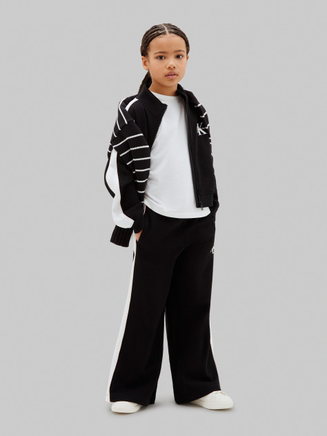 Negru Set De Trening Monologo Cu Bluza Si Pantaloni Jogger  Fete