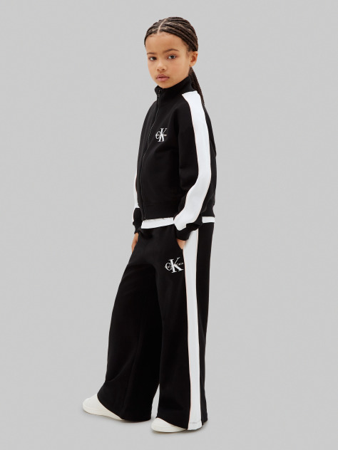 Negru Set De Trening Monologo Cu Bluza Si Pantaloni Jogger  Fete