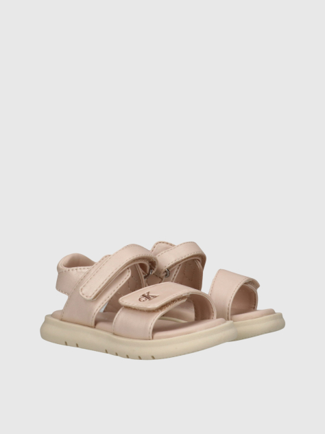 Roz Sandale Cu Velcro  Fete
