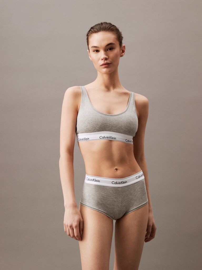 Grey High Waisted Hipster Panty - Icon Cotton Modal  Women