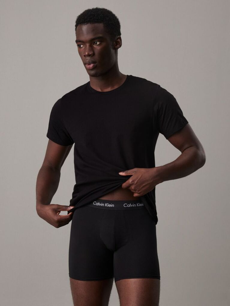 Negru Set 3 Tricouri - Cotton Classics  Barbati
