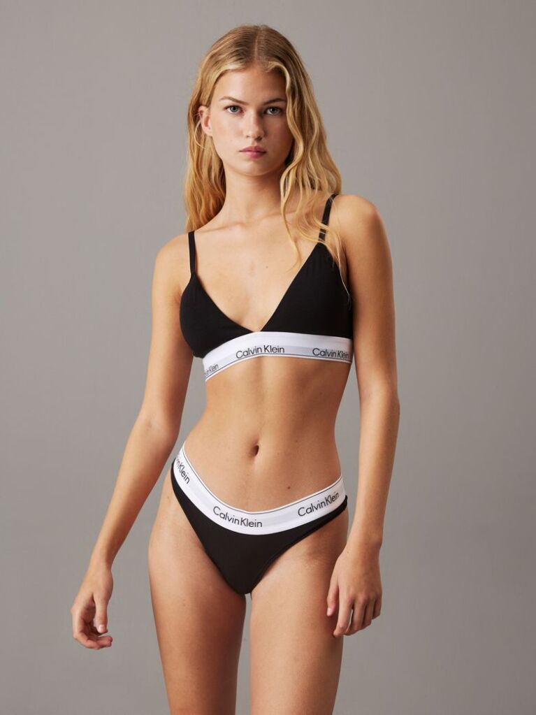 Black Triangle Bra - Icon Cotton Modal  Women