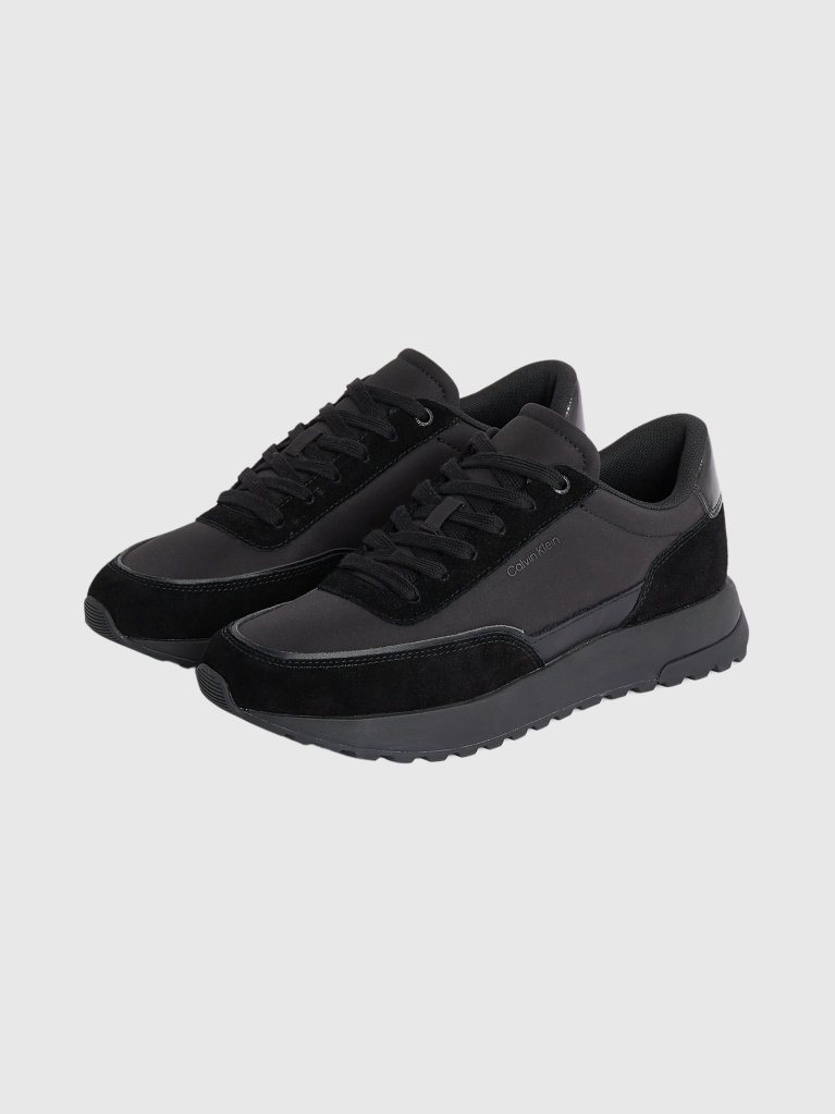 Negru Adidasi Runner Din Amestec De Piele  Barbati