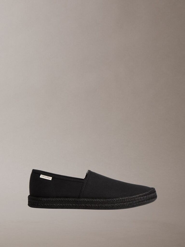 Negru Javi - Espadrile Din Bumbac Canvas  Barbati