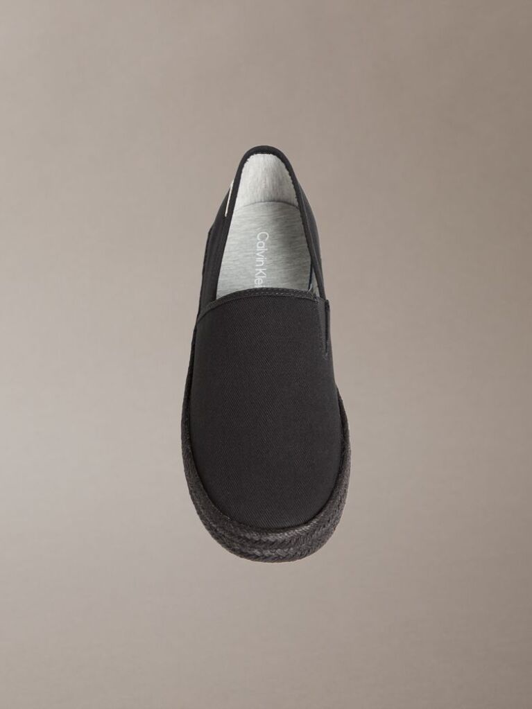 Negru Javi - Espadrile Din Bumbac Canvas  Barbati