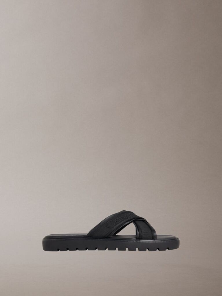 Negru Luxor - Sandale Usoare Tip Lug Cu Logo  Barbati