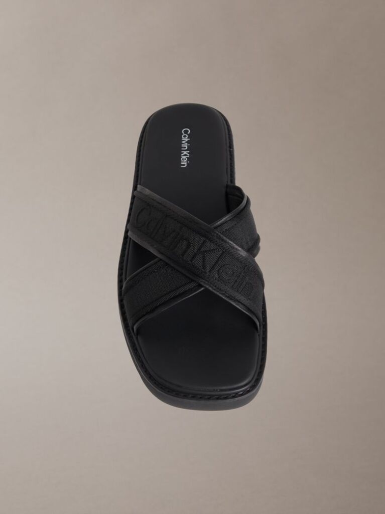Negru Luxor - Sandale Usoare Tip Lug Cu Logo  Barbati